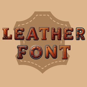 Leder Schriftart, Lederschrift, Leder Buchstaben als PNG