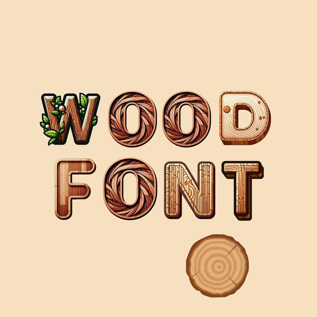 Wood Font, Alphabet With Wood Design, Wood Letters as Png - Etsy