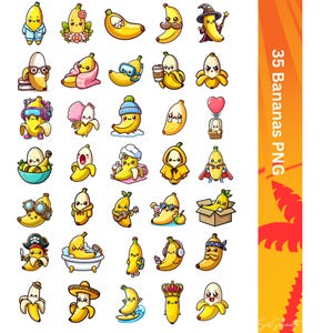 Niedliche Bananen-Digitaldesign für Sticker