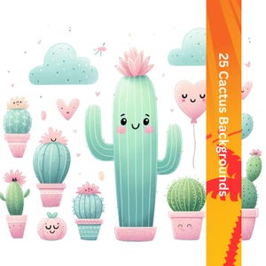 25 fondos PNG de cactus | Fondo transparente | Descarga sencilla