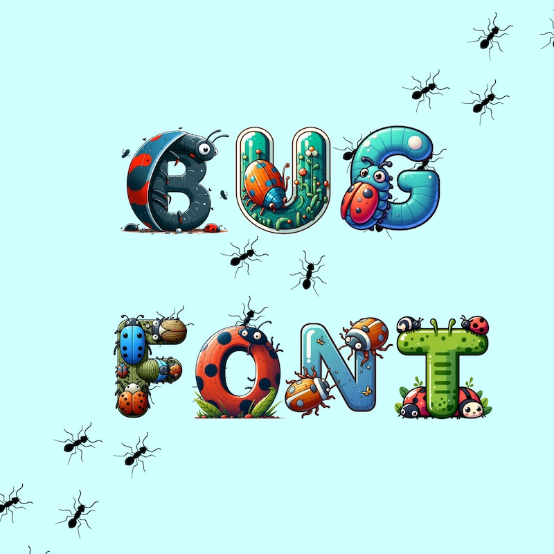 Alphabet With Bugs - Etsy UK