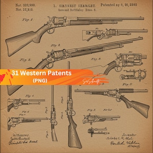 Western Patents | Vintage Cowboy Inventions | Old West Printable Art