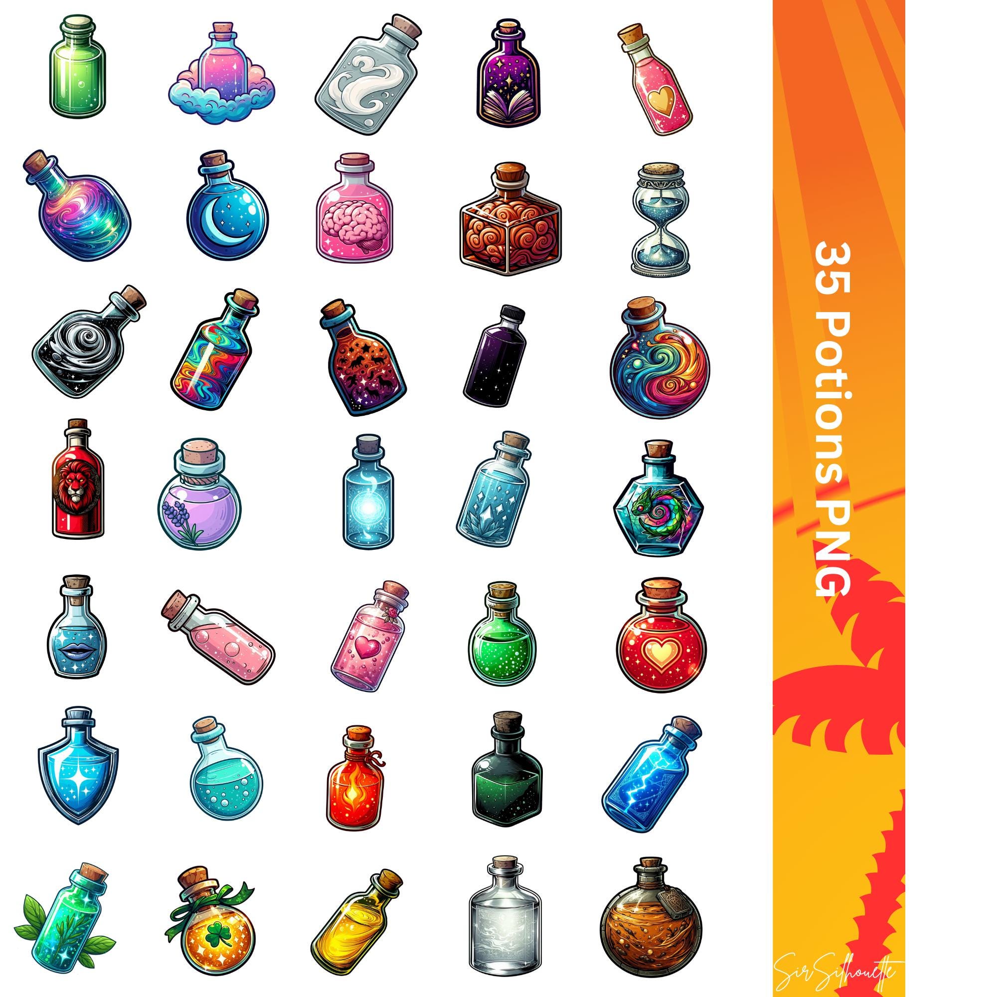 Magical Potion Digital Design for Stickers - Etsy
