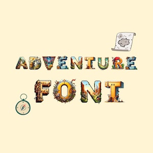 Abenteuer Schriftart, Abenteuerschrift, Abenteuer Buchstaben als PNG