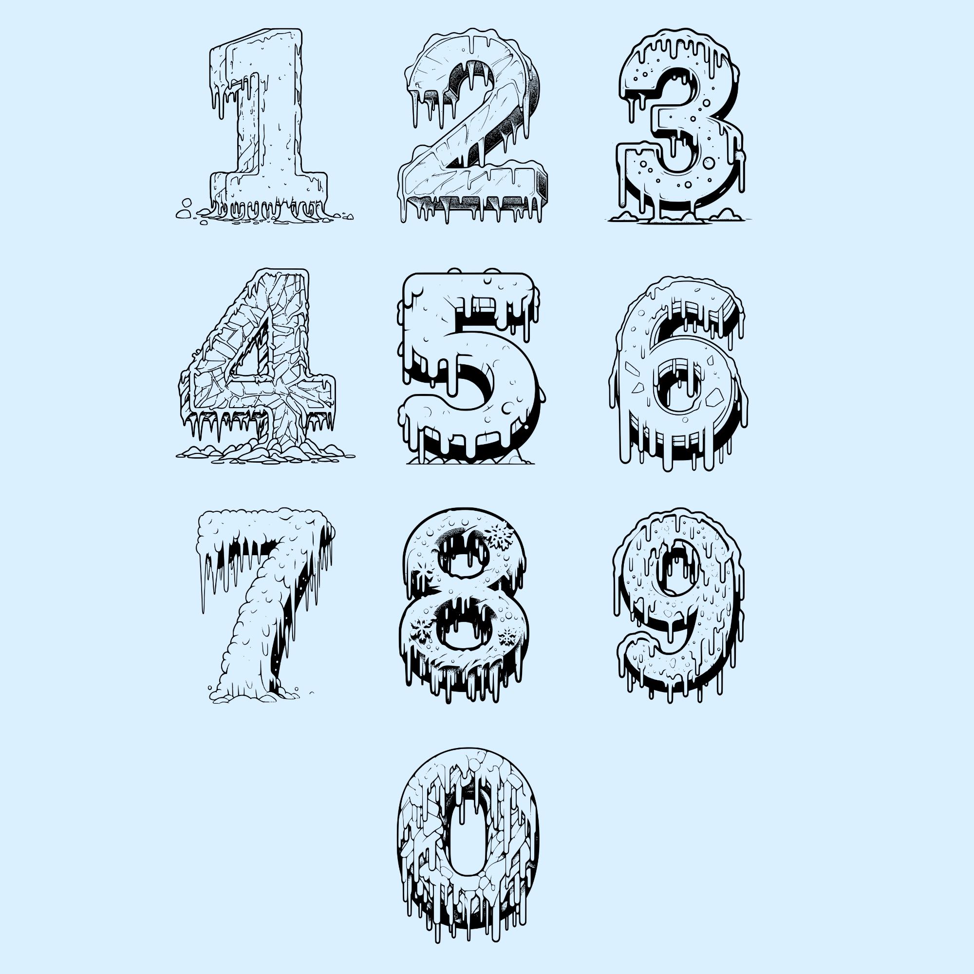 Ice Alphabet Coloring PNG – Frosty Letters for Kids - Etsy