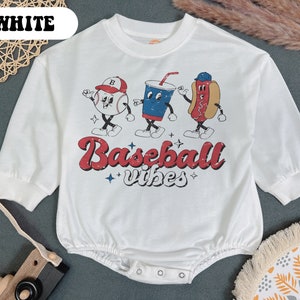 Baseball Baby Onesie® Romper - Baby Sports Bodysuit - Summer vibe - Sweatshirt Romper - Cute Bodysuit