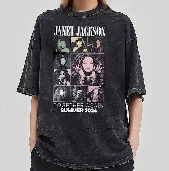 Retro Janet Jackson Tshirt, Janet Jackson Rock Style Bootleg Tee 