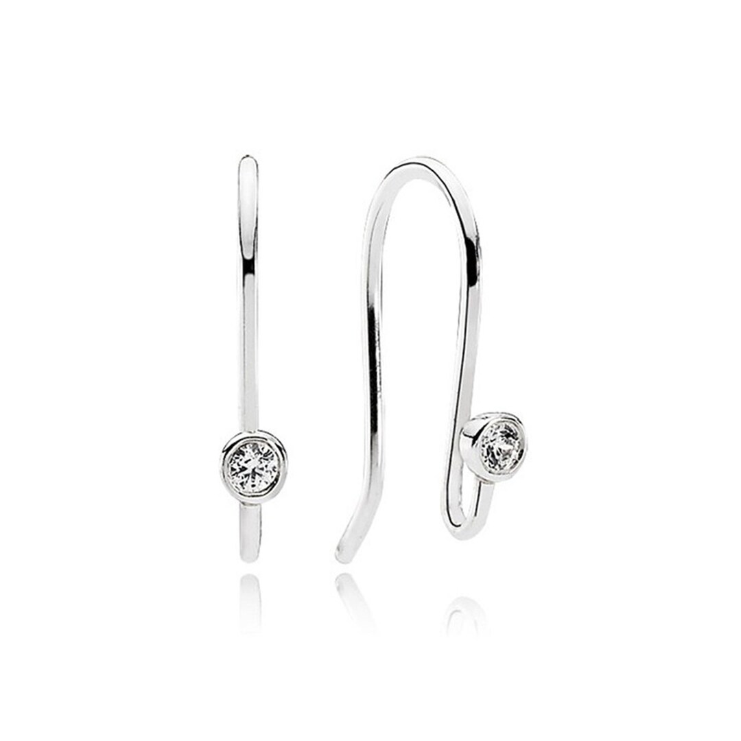 Retired Genuine Pandora Silver Compose Dangle Earrings Posts Etsy