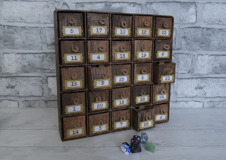 Dnd Dice Advent Calendar Apothecary Cabinet Witch Supplies Etsy UK