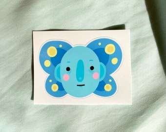 BB Blue Butterfly Boy sticker