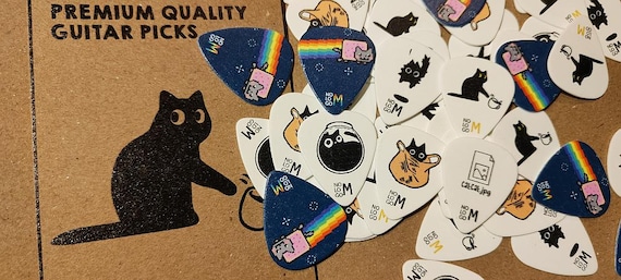 Unique Guitar Picks CATS Set - 6 Picks Ready to Rock!! - Etsy