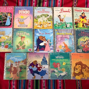 RARE VINTAGE 14 Beloved Disney Little Golden Books from 70s-90s