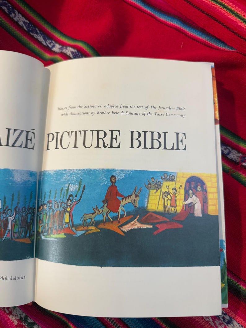 Taize Scripture RARE VINTAGE the Taizé Picture Bible Brother Eric De Saussure 1968 ...