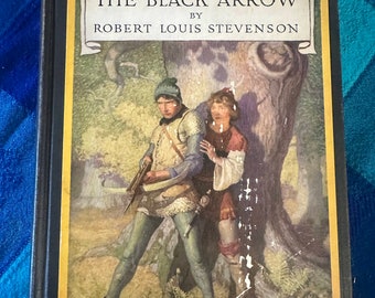 RARE VINTAGE The Black Arrow by Robert Louis Stevenson, Andrew Wyeth illustrations 1920s