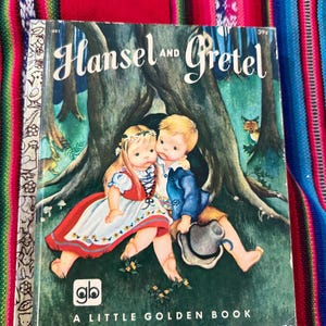 RARE VINTAGE Hansel and Gretel Little Golden Book Brothers Grimm