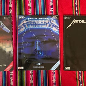 RARE VINTAGE 3 Metallica Songbooks w/TAB Master of Puppets, Ride the Lightning, Metallica 1990s