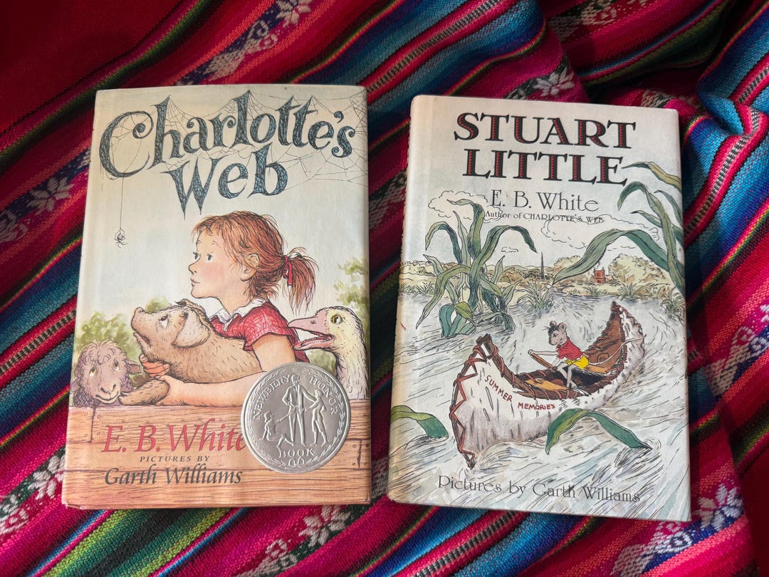 RARE VINTAGE Charlotte's Web & Stuart Little E.B. White Garth Williams ...