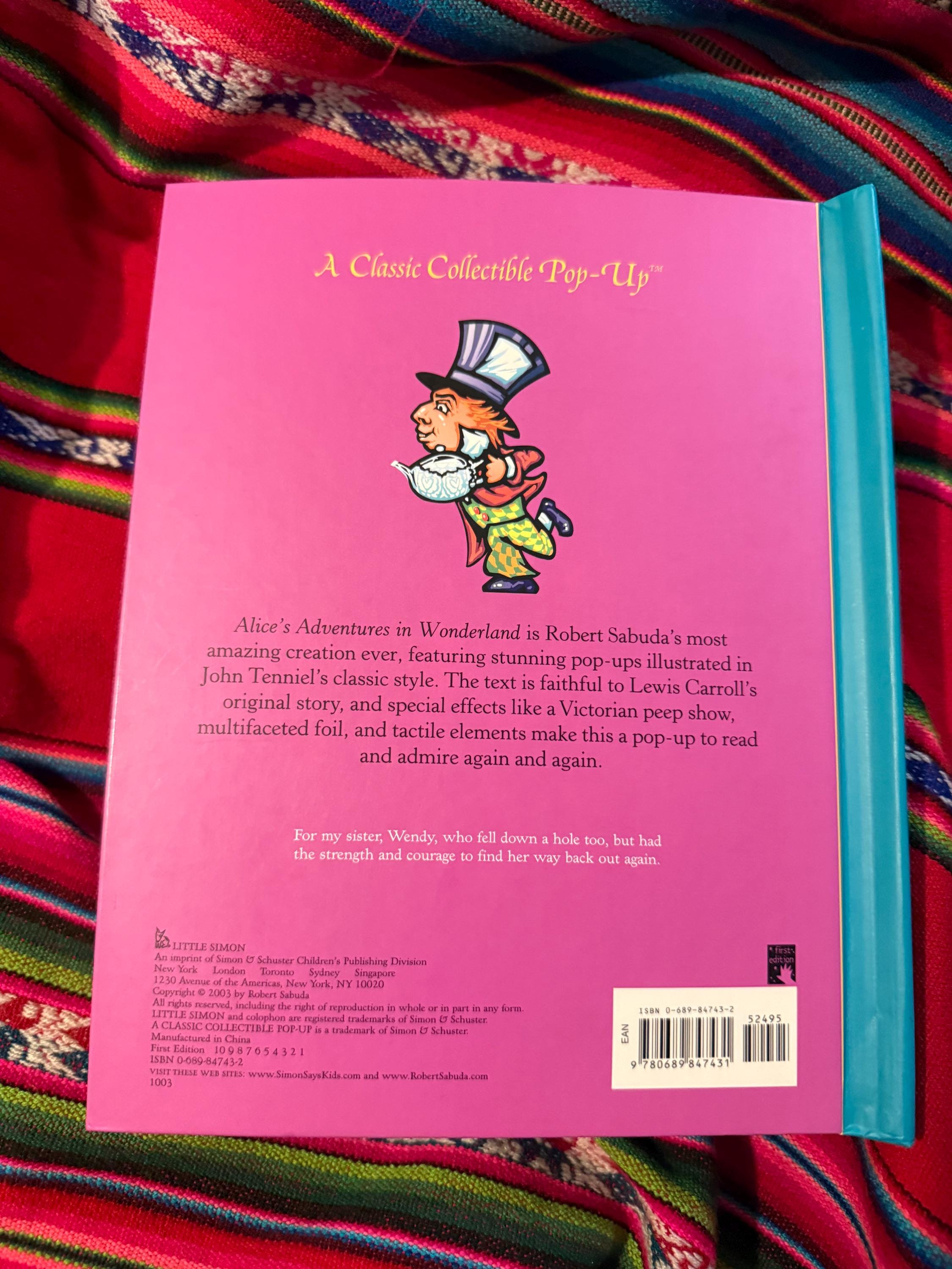 RARE VINTAGE Alice's Adventures in Wonderland Pop-up Robert Sabuda