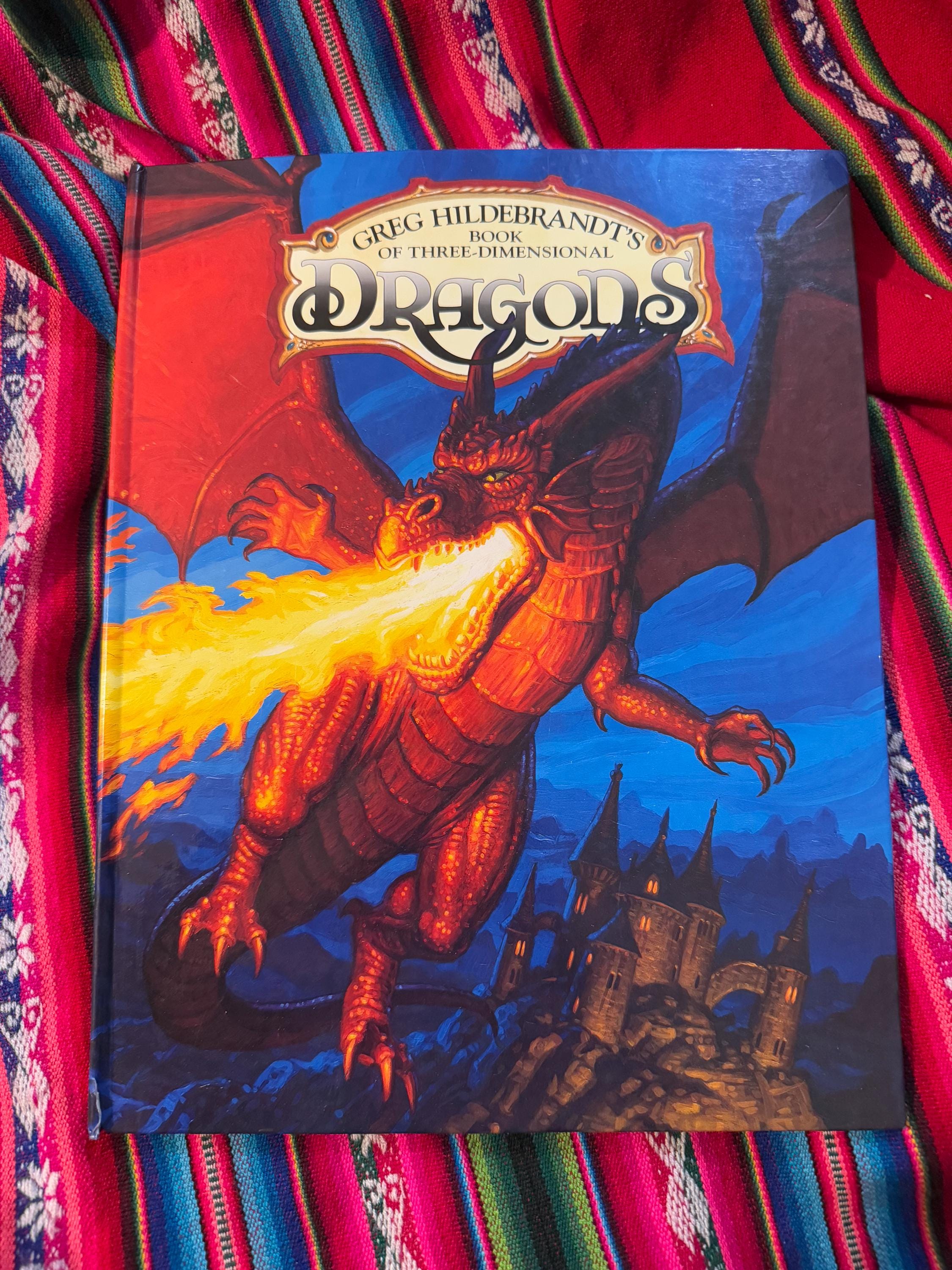 RARE VINTAGE Greg Hildebrandt's Book of Three-dimensional Dragons