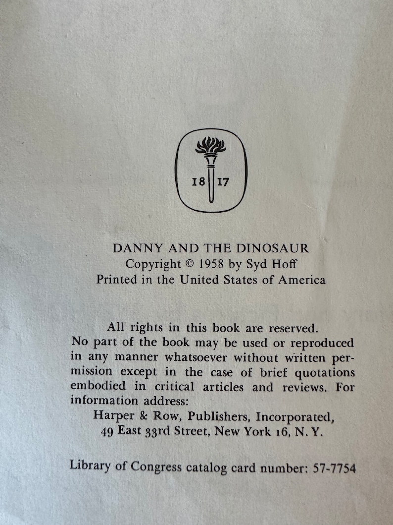 Danny and the Dinosaur by Syd Hoff 1958 VINTAGE EDITION - Etsy
