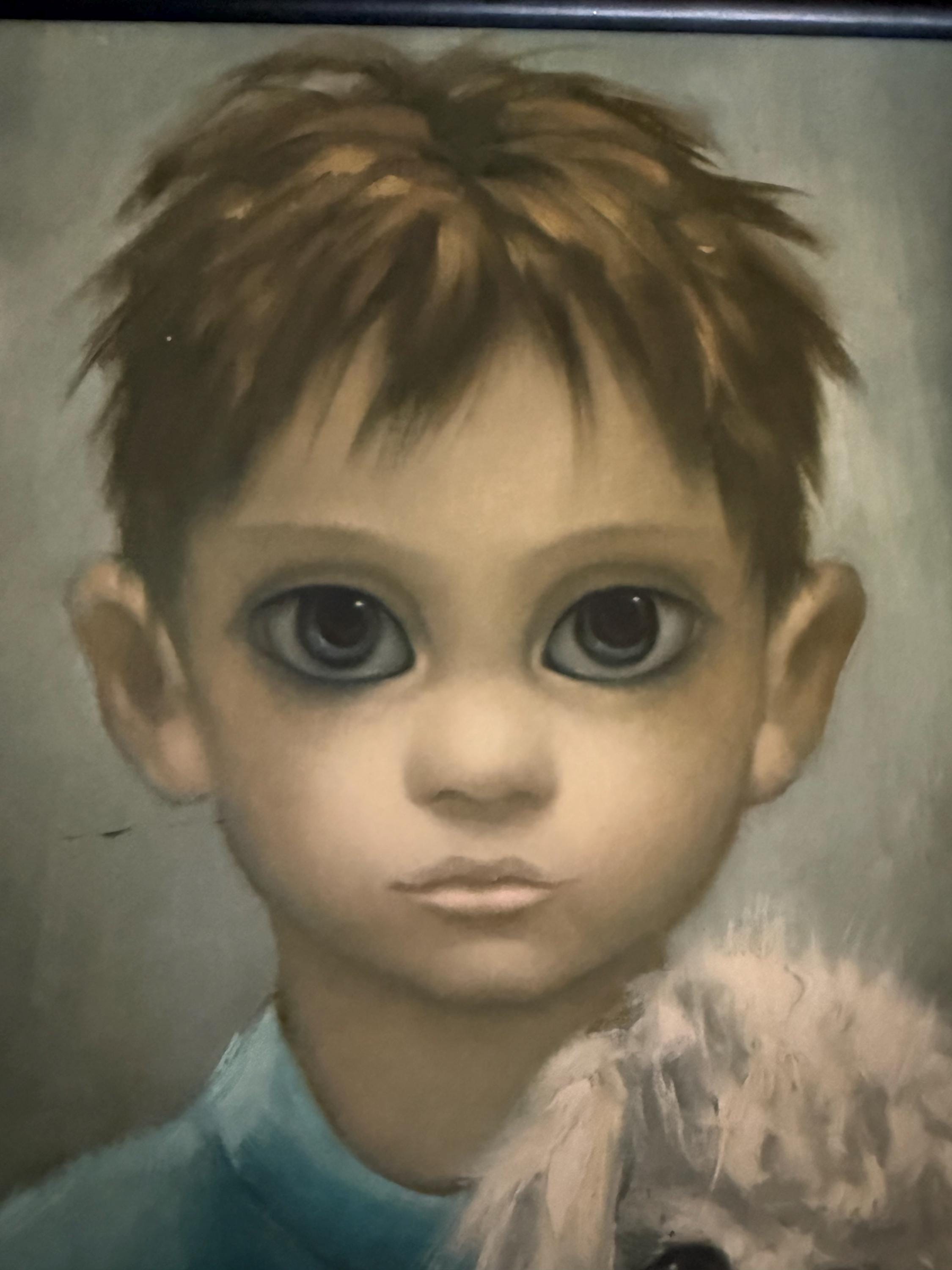 RARE VINTAGE Margaret Keane “no Dogs Allowed” in Vintage 60s Frame