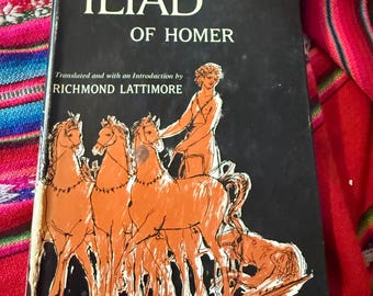 RARE VINTAGE The Iliad Homer Richmond Lattimore University of Chicago Press 1962 Edition HCDJ
