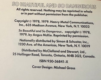 So Beautiful and So Dangerous: Angus McKie: 9780930368418