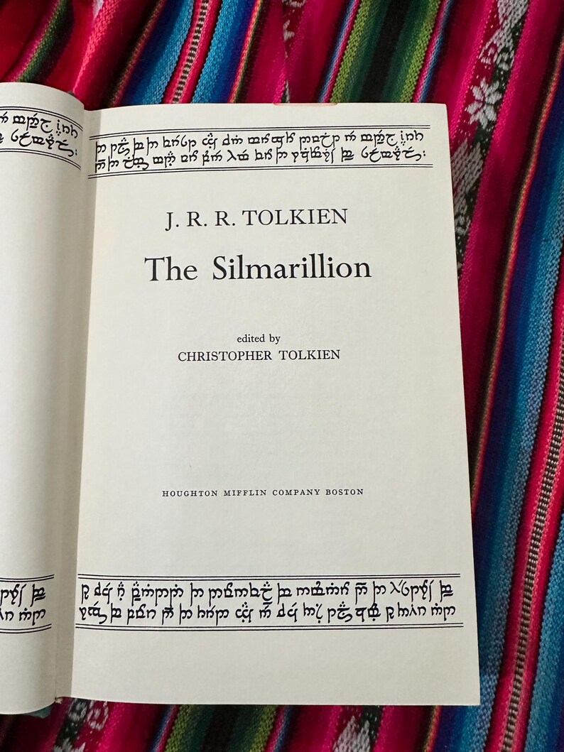 RARE VINTAGE the Silmarillion by JRR Tolkien First American Edition ...