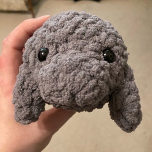 Manatee Plushie Manatee Stuffed Animal Soft Toy Florida Manatee Decor Dugong Stuffie Gift for Manatee Lover Small Manatee Desk Decor