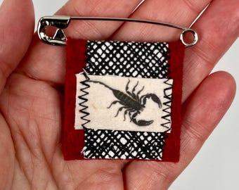 Scorpion Talisman Pin Charm Wearable Altar