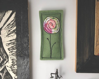 Flower Talisman Wall Hanging and Doorknob Hanger with Quartz Crystals Inside Housewarming Gift