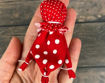 Love Poppet with Opening and Instructional Mini Zine (Spell Doll Fabric Poppet)