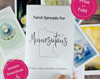 Tarot Spreads for Minnesotans Printable Mini Zine and Grimoire Pages Digital Download