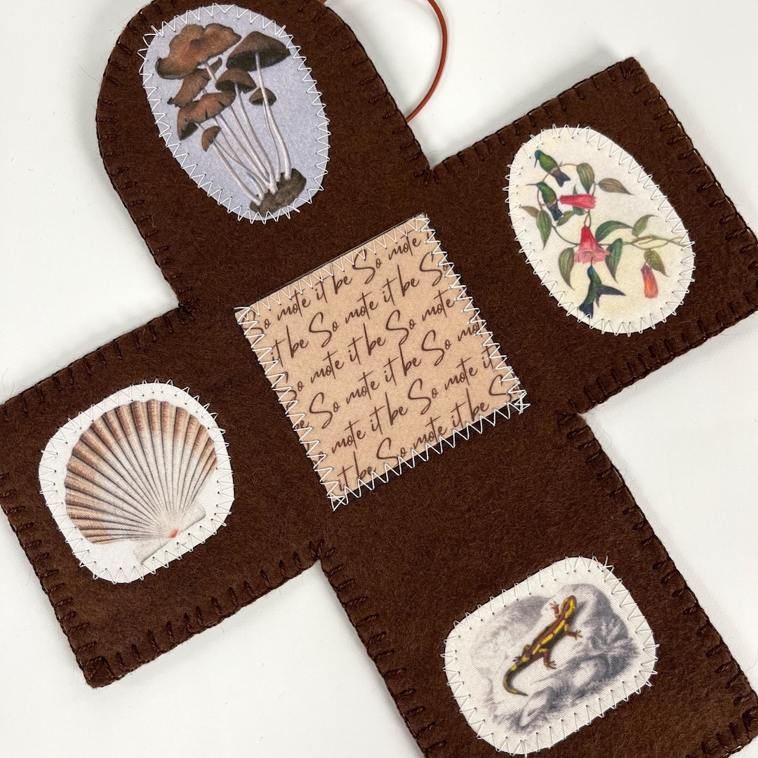 Manifestation Pocket Altar Shrine (brown Felt) Travel Altar for ...
