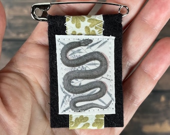 Snake Wearable Altar Pin Charm Medusa, Asclepius, Asklepios