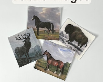 Hoofed Animals: Fabric Images Pocket Altar DIY Supplies