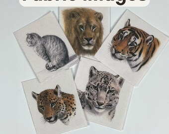 Cats: Fabric Images Pocket Altar DIY Supplies (Cat, Tiger, Leopard, Lion, Freya, Bastet)