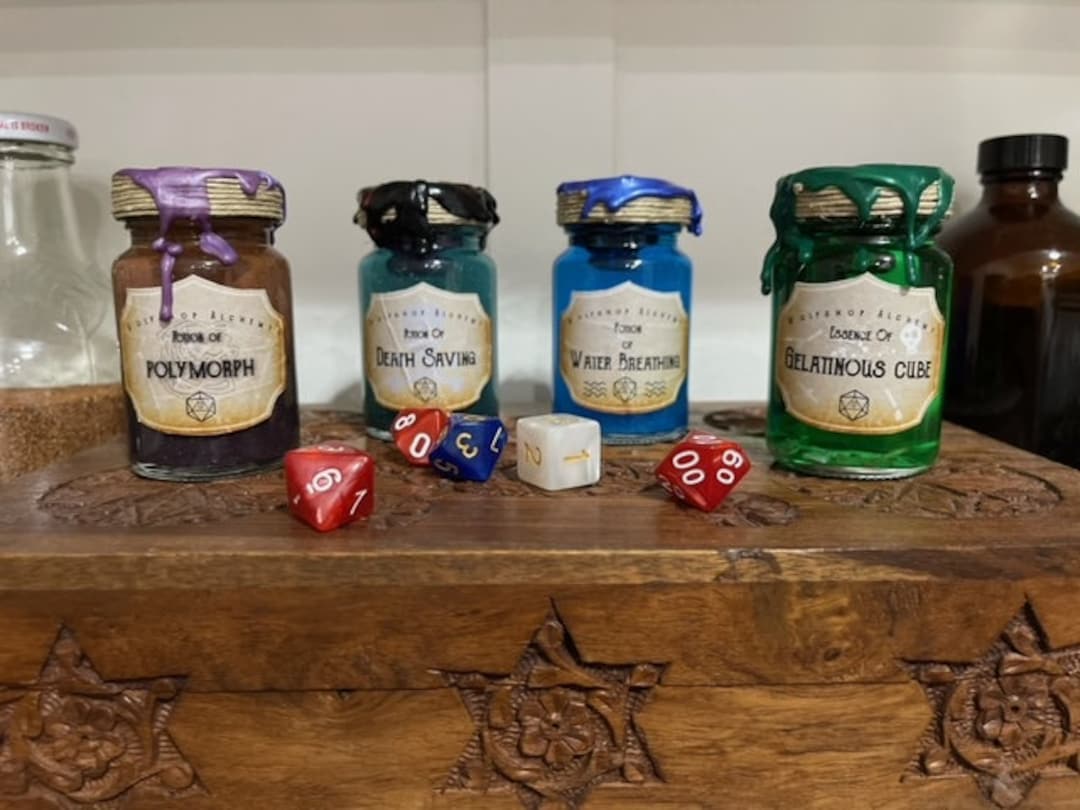 Personalize Your Potion CUSTOM D20 Potion Dice Roller DND RPG Etsy