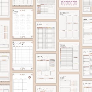 Mom life planner digital, Household planner printable, Home management binder, Mom digital planner iPad, Daily mum planner, PDF life planner image 4