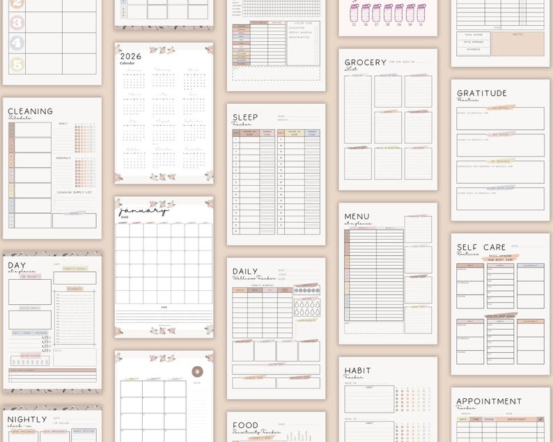 Mom life planner digital, Household planner printable, Home management binder, Mom digital planner iPad, Daily mum planner, PDF life planner image 4