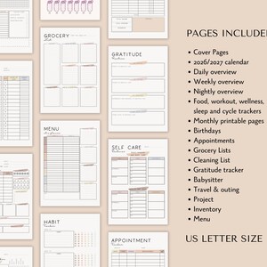 Mom life planner digital, Household planner printable, Home management binder, Mom digital planner iPad, Daily mum planner, PDF life planner image 6