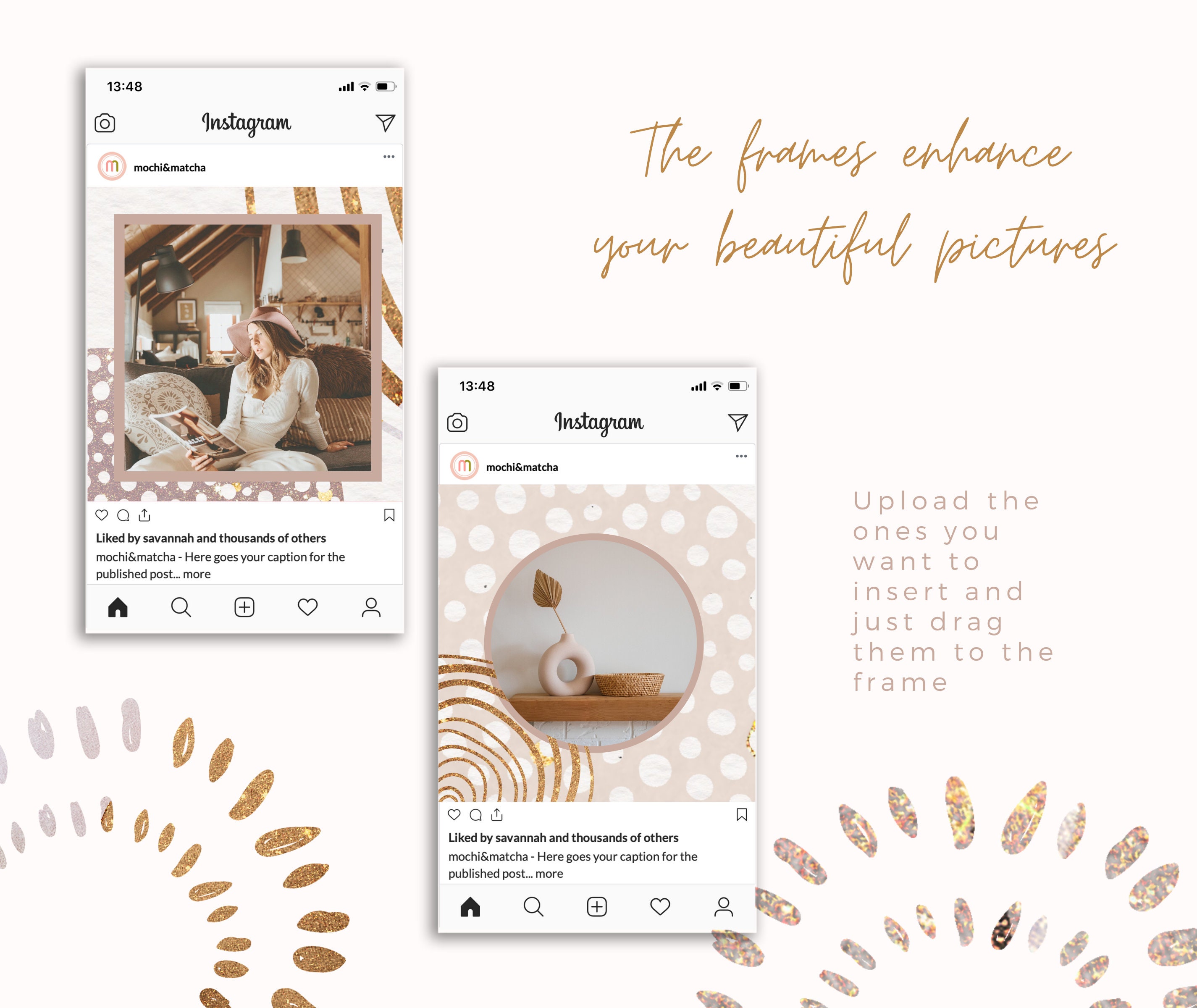 Modern Boho Instagram Puzzle Canva Template, Abstract Instagram Posts ...