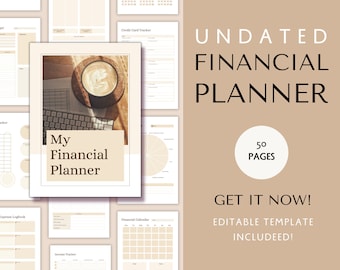 Financial planner printable, iPad financial planner, Digital financial budget planner, Printable income and expense tracker, Savings prints