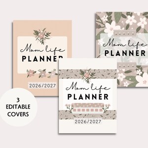 Mom life planner digital, Household planner printable, Home management binder, Mom digital planner iPad, Daily mum planner, PDF life planner image 3