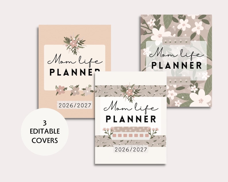Mom life planner digital, Household planner printable, Home management binder, Mom digital planner iPad, Daily mum planner, PDF life planner image 3