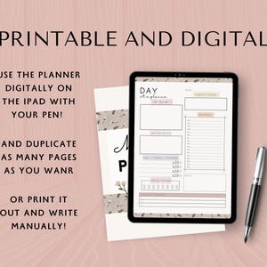 Mom life planner digital, Household planner printable, Home management binder, Mom digital planner iPad, Daily mum planner, PDF life planner image 2