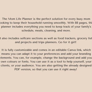 Mom life planner digital, Household planner printable, Home management binder, Mom digital planner iPad, Daily mum planner, PDF life planner image 7