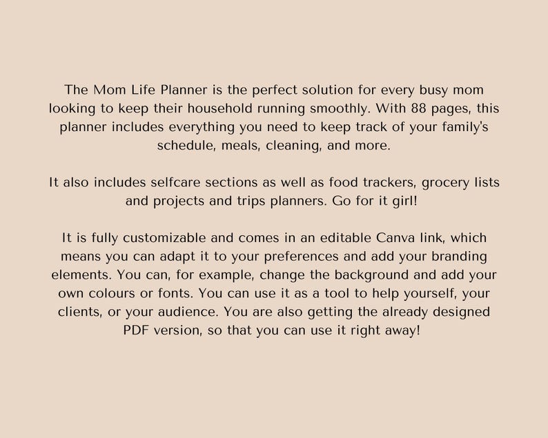Mom life planner digital, Household planner printable, Home management binder, Mom digital planner iPad, Daily mum planner, PDF life planner image 7