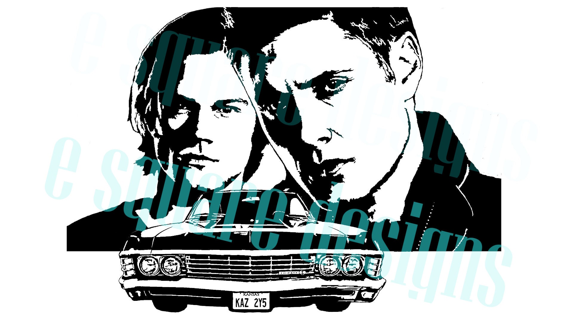 SUPERNATURAL STICKERS impala, Driver picks the music, Sam and Dean,  Winchester Decals For tumblers, water bottles, Laptops