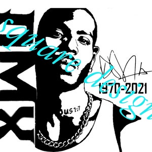 May include: Black and white silhouette portrait of a man with a chain necklace and the text "US 1:7" on his chest. The image includes the text "square designs 1970-2021" in a stylized font.